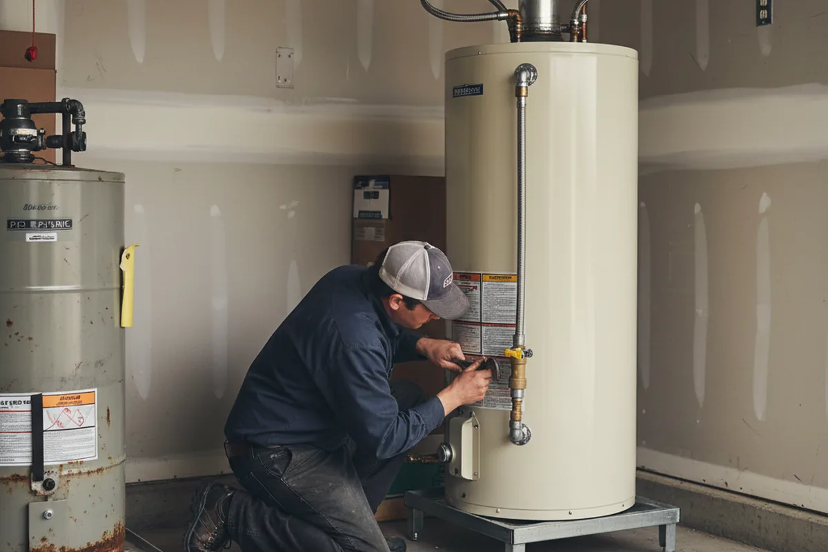 Water heater and shutoff valve replacement in Douglas